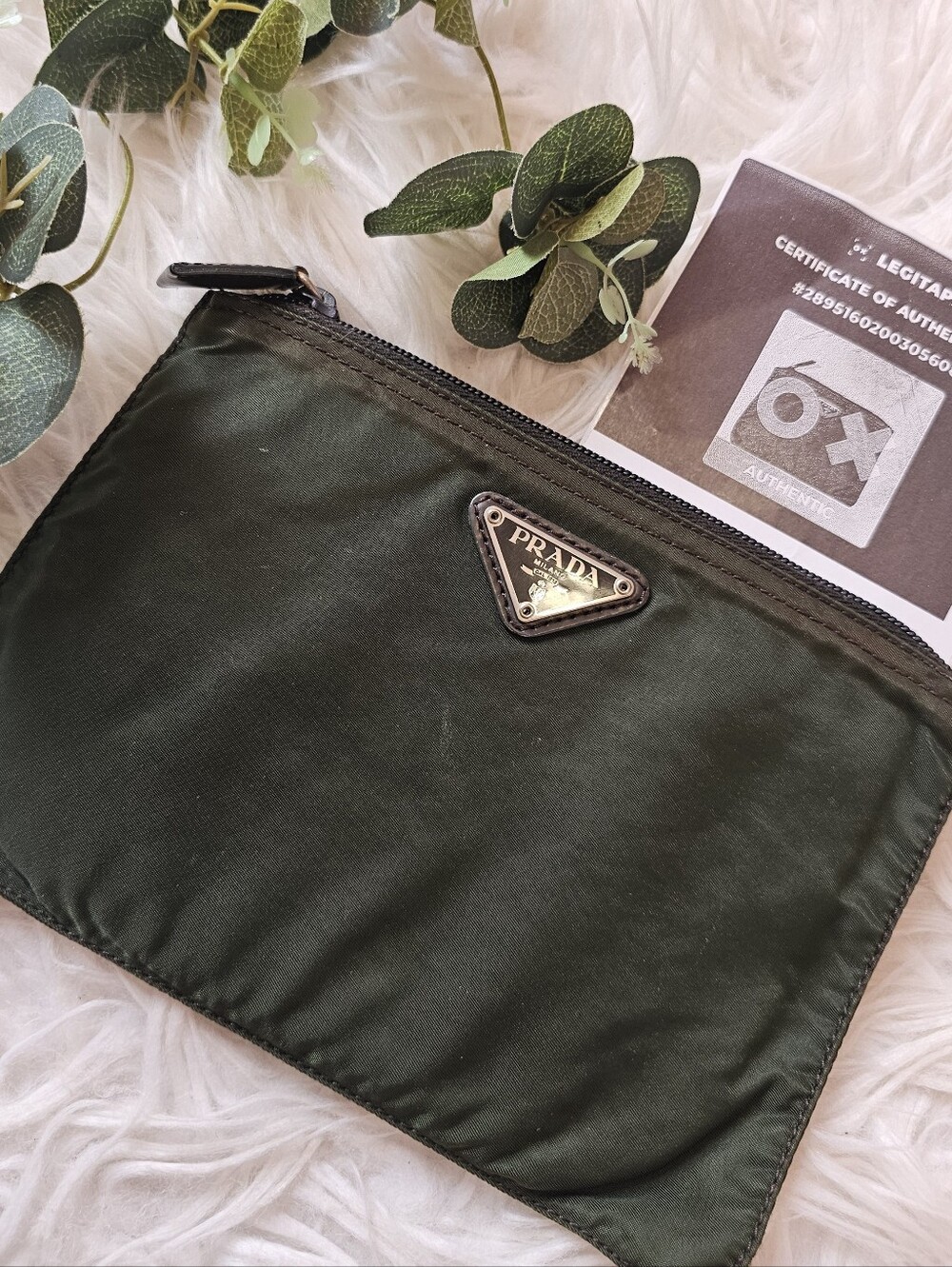 Prada Nylon Pouch W/COA